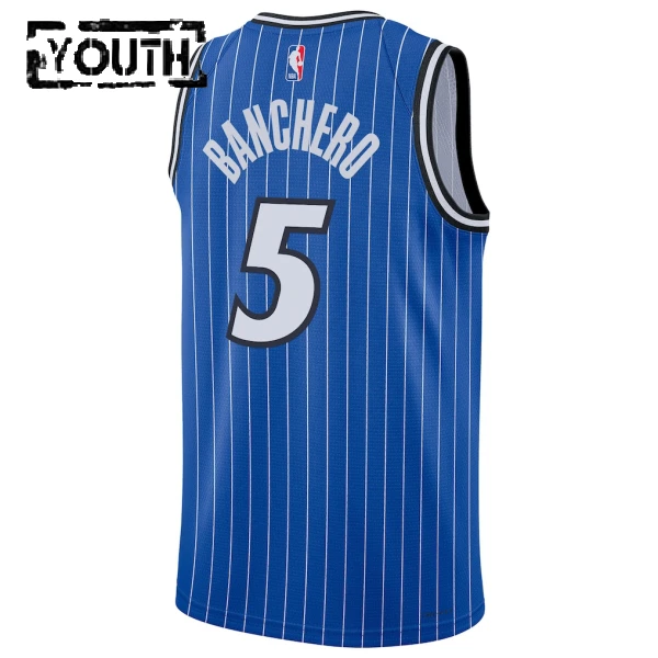 Camiseta Orlando Magic Paolo Banchero Icon Edition 2025-26 Azul Swingman para Niño