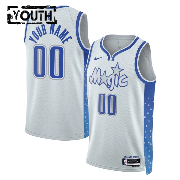 Camiseta Orlando Magic Personalizada City Edition 2025-26 Blanco Swingman para Niño