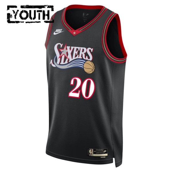 Camiseta Philadelphia 76ers Jared Mccain Classic Edition 2025-26 Negro Swingman para Niño