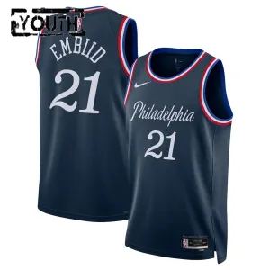 Camiseta Philadelphia 76ers Joel Embiid City Edition 2025-26 Swingman para Niño Camiseta Philadelphia 76ers Joel Embiid City Edition 2025-26 Swingman para Niño