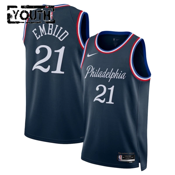 Camiseta Philadelphia 76ers Joel Embiid City Edition 2025-26 Swingman para Niño