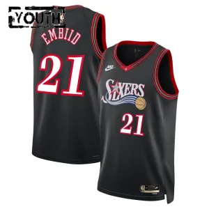 Camiseta Philadelphia 76ers Joel Embiid Classic Edition 2025-26 Negro Swingman para Niño Camiseta Philadelphia 76ers Joel Embiid Classic Edition 2025-26 Negro Swingman para Niño