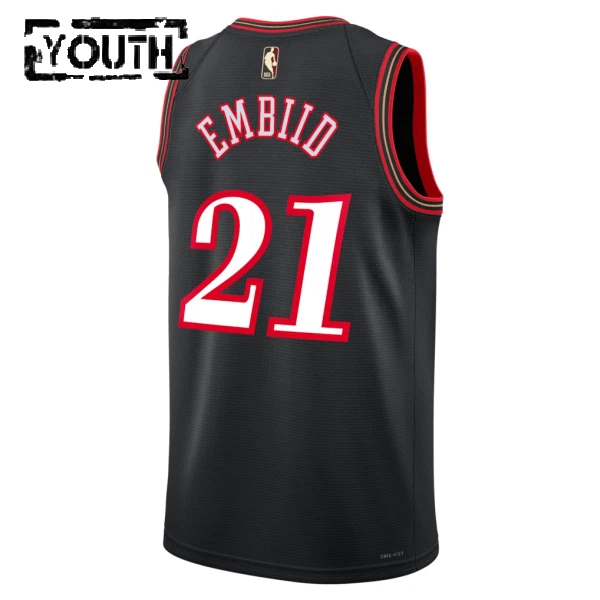 Camiseta Philadelphia 76ers Joel Embiid Classic Edition 2025-26 Negro Swingman para Niño