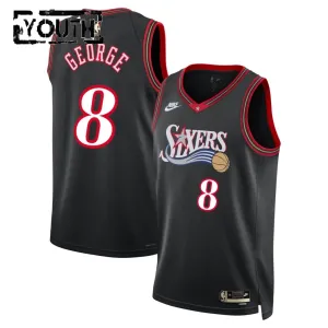 Camiseta Philadelphia 76ers Paul George Classic Edition 2025-26 Negro Swingman para Niño Camiseta Philadelphia 76ers Paul George Classic Edition 2025-26 Negro Swingman para Niño