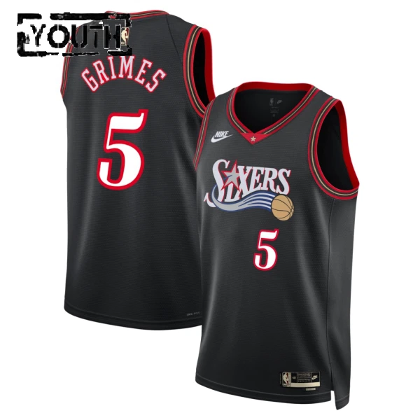 Camiseta Philadelphia 76ers Quentin Grimes Classic Edition 2025-26 Negro Swingman para Niño