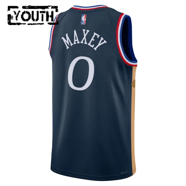 Camiseta Philadelphia 76ers Tyrese Maxey City Edition 2025-26 Swingman para Niño