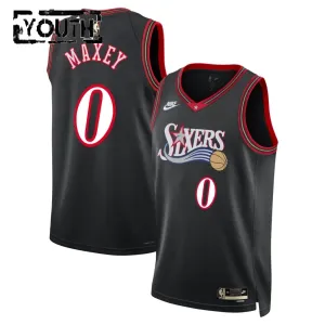 Camiseta Philadelphia 76ers Tyrese Maxey Classic Edition 2025-26 Negro Swingman para Niño Camiseta Philadelphia 76ers Tyrese Maxey Classic Edition 2025-26 Negro Swingman para Niño