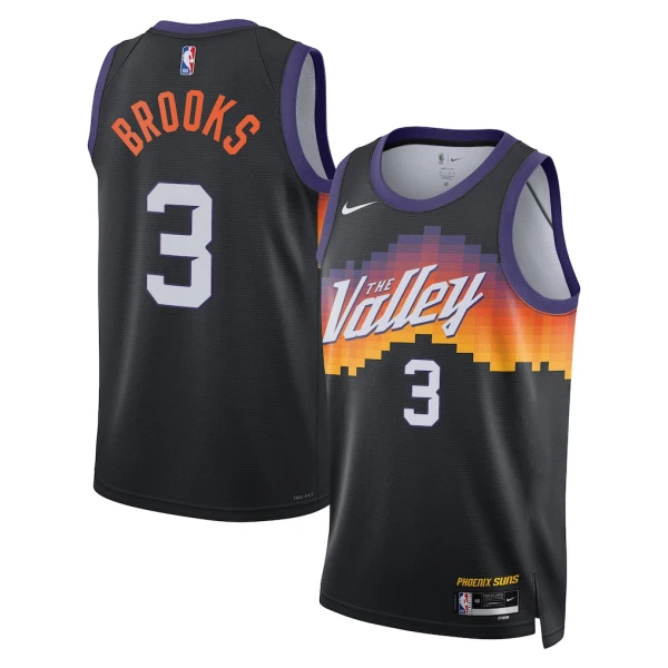 Camiseta Phoenix Suns Dillon Brooks City Edition 2025-26 Negro Swingman para Hombre