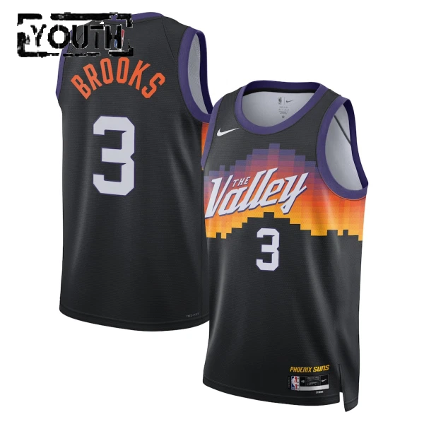 Camiseta Phoenix Suns Dillon Brooks City Edition 2025-26 Negro Swingman para Niño Camiseta Phoenix Suns Dillon Brooks City Edition 2025-26 Negro Swingman para Niño