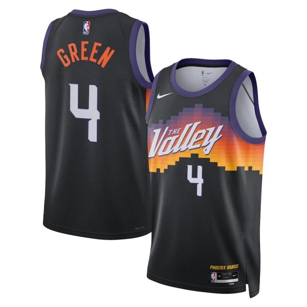 Camiseta Phoenix Suns Jalen Green City Edition 2025-26 Negro Swingman para Hombre Camiseta Phoenix Suns Jalen Green City Edition 2025-26 Negro Swingman para Hombre