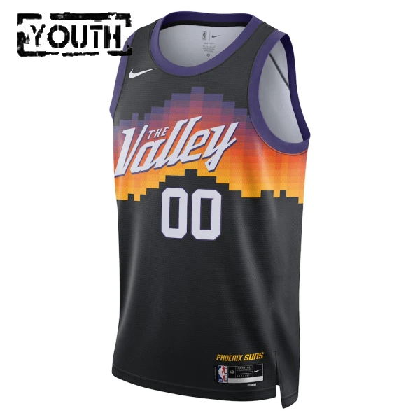 Camiseta Phoenix Suns Personalizada City Edition 2025-26 Negro Swingman para Niño