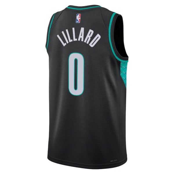 Camiseta Portland Trail Blazers Damian Lillard City Edition 2025-26 Negro Swingman para Hombre