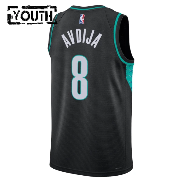 Camiseta Portland Trail Blazers Deni Avdija City Edition 2025-26 Negro Swingman para Niño
