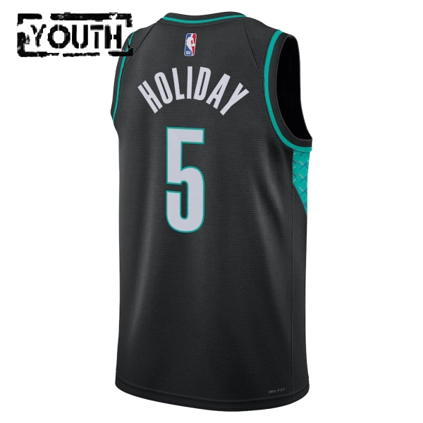 Camiseta Portland Trail Blazers Jrue Holiday City Edition 2025-26 Negro Swingman para Niño