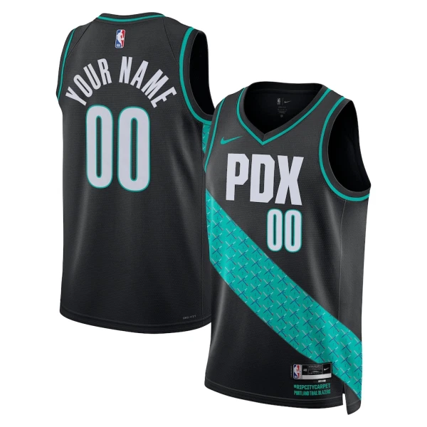 Camiseta Portland Trail Blazers Personalizada City Edition 2025-26 Negro Swingman para Hombre