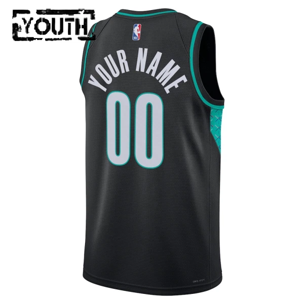 Camiseta Portland Trail Blazers Personalizada City Edition 2025-26 Negro Swingman para Niño