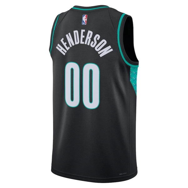 Camiseta Portland Trail Blazers Scoot Henderson City Edition 2025-26 Negro Swingman para Hombre