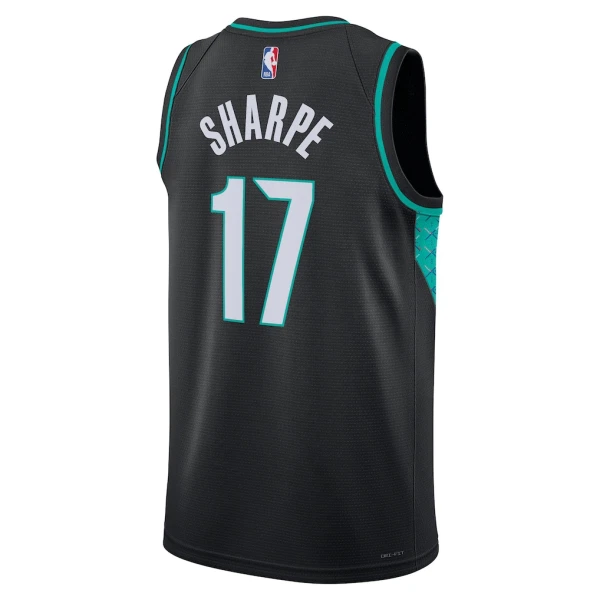 Camiseta Portland Trail Blazers Shaedon Sharpe City Edition 2025-26 Negro Swingman para Hombre