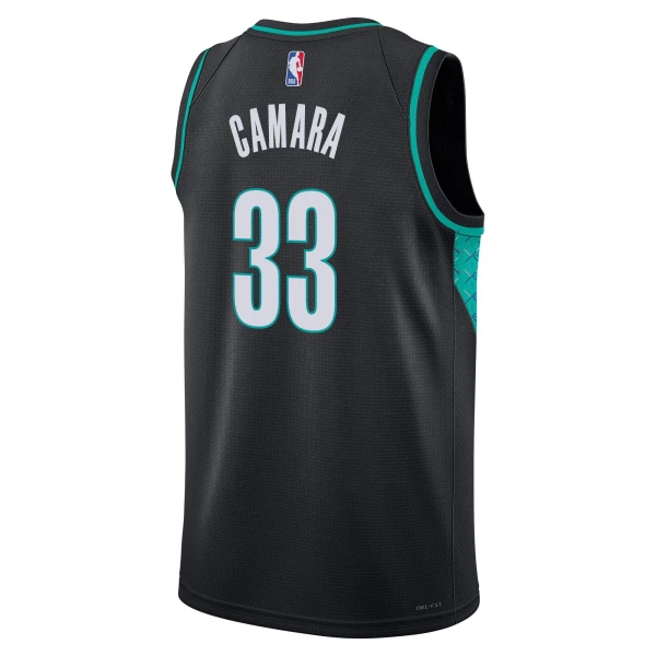 Camiseta Portland Trail Blazers Toumani Camara City Edition 2025-26 Negro Swingman para Hombre