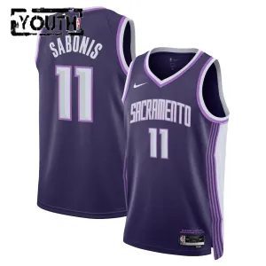 Camiseta Sacramento Kings Domantas Sabonis City Edition 2025-26 Púrpura Swingman para Niño Camiseta Sacramento Kings Domantas Sabonis City Edition 2025-26 Púrpura Swingman para Niño