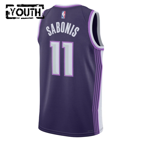 Camiseta Sacramento Kings Domantas Sabonis City Edition 2025-26 Púrpura Swingman para Niño