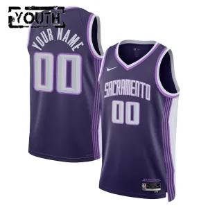 Camiseta Sacramento Kings Personalizada City Edition 2025-26 Púrpura Swingman para Niño Camiseta Sacramento Kings Personalizada City Edition 2025-26 Púrpura Swingman para Niño