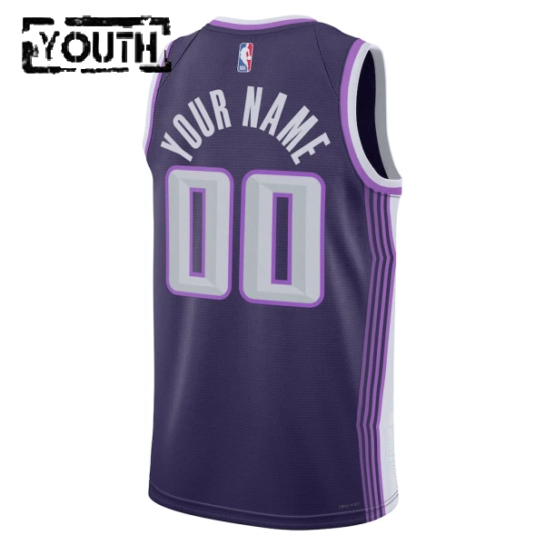 Camiseta Sacramento Kings Personalizada City Edition 2025-26 Púrpura Swingman para Niño