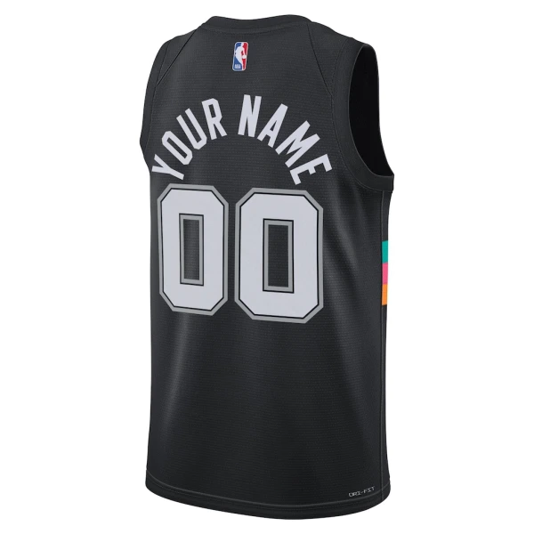 Camiseta San Antonio Spurs Personalizada City Edition 2025-26 Negro Swingman para Hombre