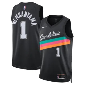 Camiseta San Antonio Spurs Victor Wembanyama City Edition 2025-26 Negro Swingman para Hombre Camiseta San Antonio Spurs Victor Wembanyama City Edition 2025-26 Negro Swingman para Hombre