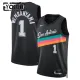 Camiseta San Antonio Spurs Victor Wembanyama City Edition 2025-26 Negro Swingman para Niño