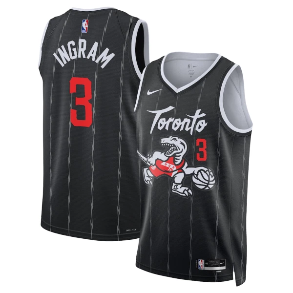 Camiseta Toronto Raptors Brandon Ingram City Edition 2025-26 Negro Swingman para Hombre Camiseta Toronto Raptors Brandon Ingram City Edition 2025-26 Negro Swingman para Hombre