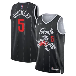 Camiseta Toronto Raptors Immanuel Quickley City Edition 2025-26 Negro Swingman para Hombre Camiseta Toronto Raptors Immanuel Quickley City Edition 2025-26 Negro Swingman para Hombre