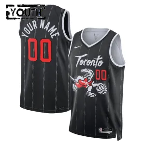 Camiseta Toronto Raptors Personalizada City Edition 2025-26 Negro Swingman para Niño Camiseta Toronto Raptors Personalizada City Edition 2025-26 Negro Swingman para Niño