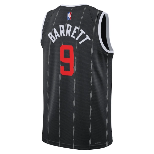 Camiseta Toronto Raptors RJ Barrett City Edition 2025-26 Negro Swingman para Hombre