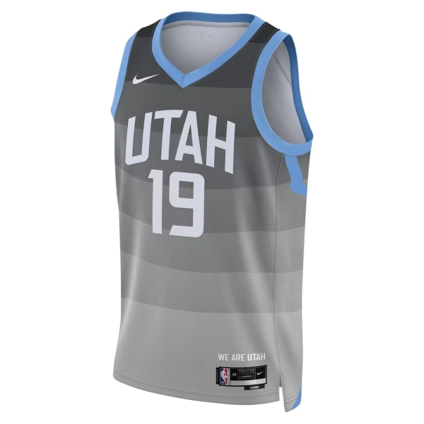 Camiseta Utah Jazz Ace Bailey City Edition 2025-26 Gris Swingman para Hombre