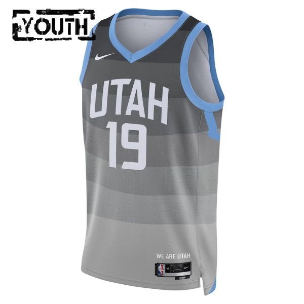 Camiseta Utah Jazz Ace Bailey City Edition 2025-26 Gris Swingman para Niño