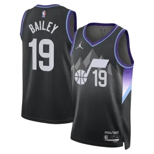 Camiseta Utah Jazz Ace Bailey Statement Edition 2025-26 Negro Swingman para Hombre