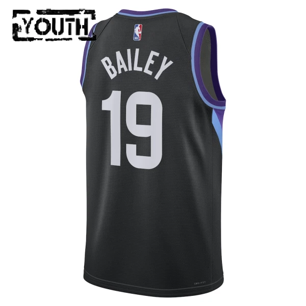 Camiseta Utah Jazz Ace Bailey Statement Edition 2025-26 Negro Swingman para Niño