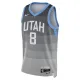 Camiseta Utah Jazz Isaiah Collier City Edition 2025-26 Gris Swingman para Hombre