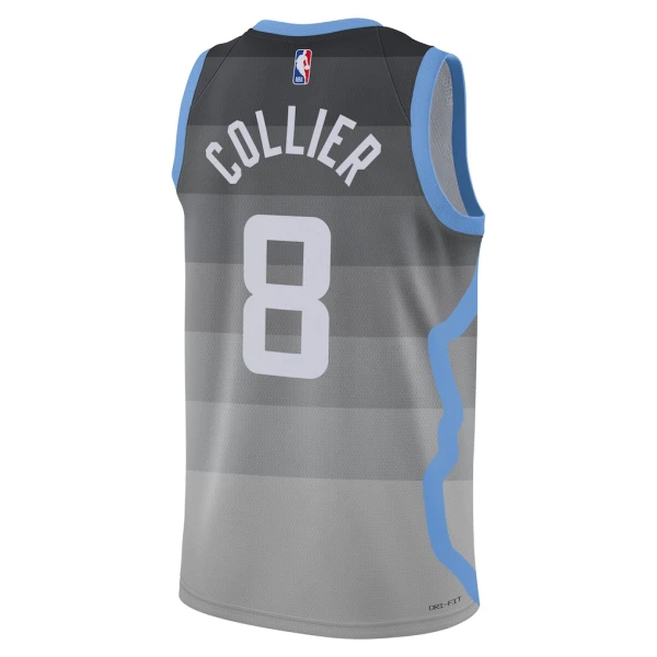 Camiseta Utah Jazz Isaiah Collier City Edition 2025-26 Gris Swingman para Hombre