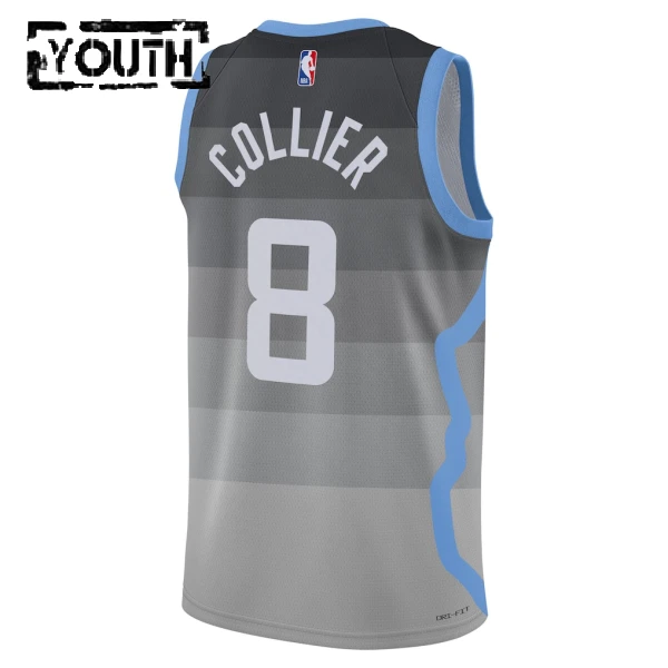 Camiseta Utah Jazz Isaiah Collier City Edition 2025-26 Gris Swingman para Niño