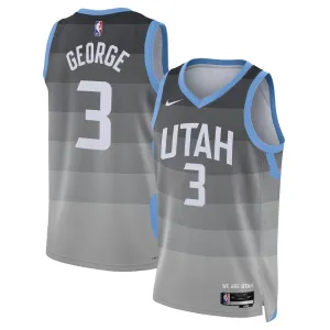 Camiseta Utah Jazz Keyonte George City Edition 2025-26 Gris Swingman para Hombre