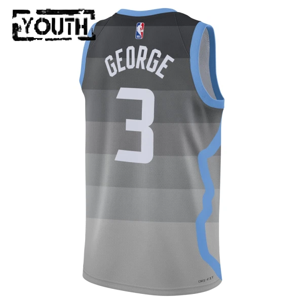Camiseta Utah Jazz Keyonte George City Edition 2025-26 Gris Swingman para Niño