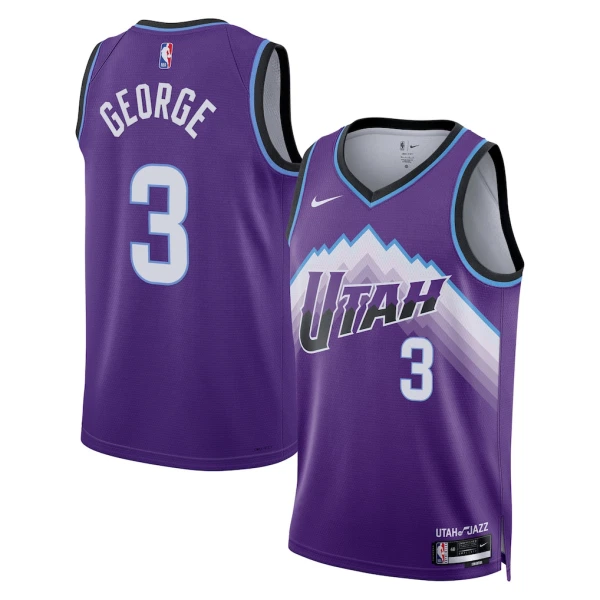 Camiseta Utah Jazz Keyonte George Icon Edition 2025-26 Púrpura Swingman para Hombre