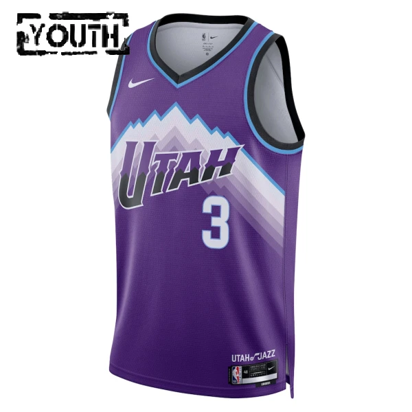 Camiseta Utah Jazz Keyonte George Icon Edition 2025-26 Púrpura Swingman para Niño