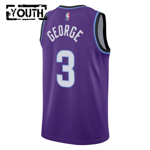 Camiseta Utah Jazz Keyonte George Icon Edition 2025-26 Púrpura Swingman para Niño