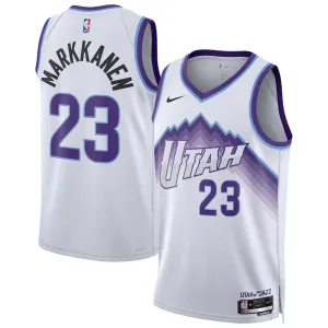 Camiseta Utah Jazz Lauri Markkanen Association Edition 2025-26 Blanco Swingman para Hombre Camiseta Utah Jazz Lauri Markkanen Association Edition 2025-26 Blanco Swingman para Hombre
