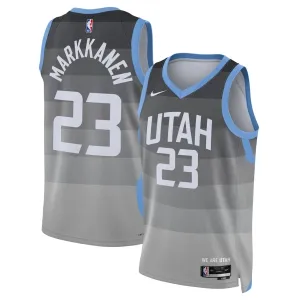 Camiseta Utah Jazz Lauri Markkanen City Edition 2025-26 Gris Swingman para Hombre Camiseta Utah Jazz Lauri Markkanen City Edition 2025-26 Gris Swingman para Hombre