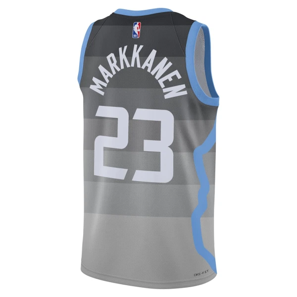 Camiseta Utah Jazz Lauri Markkanen City Edition 2025-26 Gris Swingman para Hombre