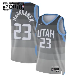 Camiseta Utah Jazz Lauri Markkanen City Edition 2025-26 Gris Swingman para Niño Camiseta Utah Jazz Lauri Markkanen City Edition 2025-26 Gris Swingman para Niño